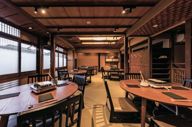 Pontocho dining room inside a traditional wooden machiya